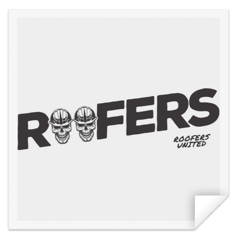 ROOFERS SKULLS - STSQ Square Sticker